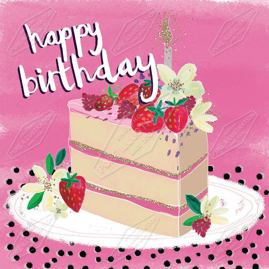 00034217SLA- Sarah Lake is represented by Pure Art Licensing Agency - Birthday Greeting Card Design