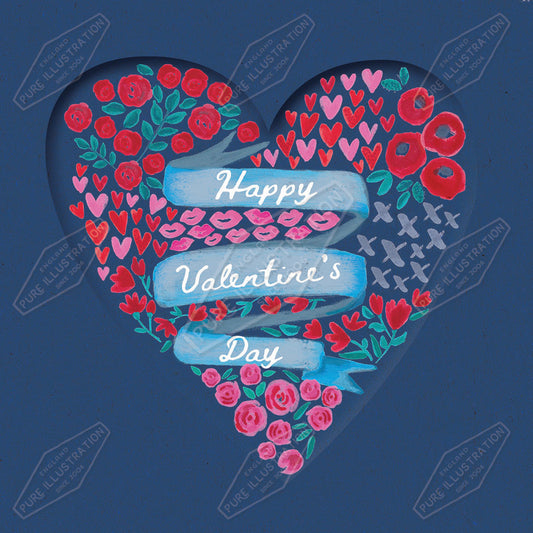 00034235SLA- Sarah Lake is represented by Pure Art Licensing Agency - Valentine's Greeting Card Design