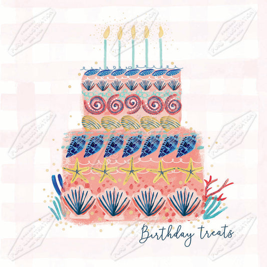 00034563SLA- Sarah Lake is represented by Pure Art Licensing Agency - Birthday Greeting Card Design