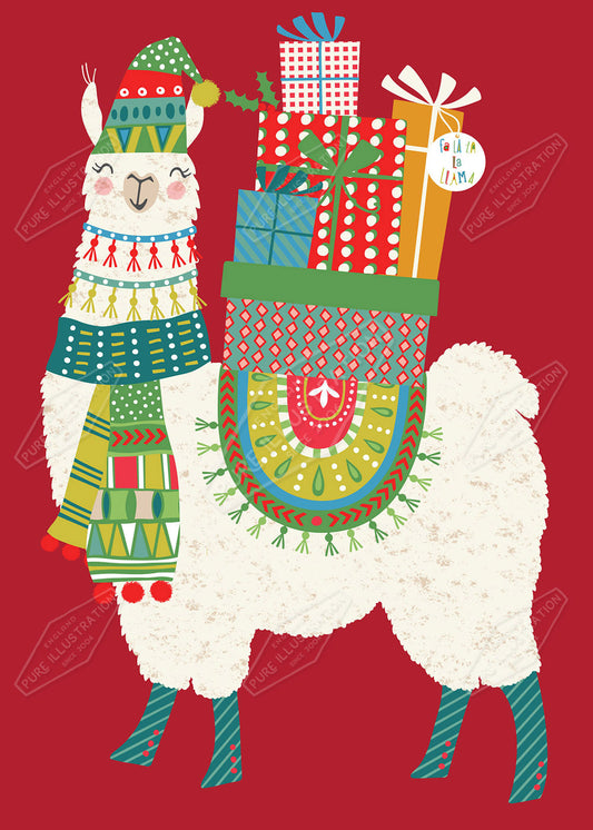Christmas LLama Design by Gill Eggleston for Pure Art Licensing Agency & Surface Design Studio