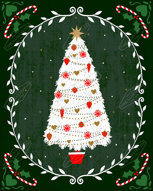 Christmas Tree Illustration by Sian Summerhayes for Pure Art Licensing & Surface Design Studio