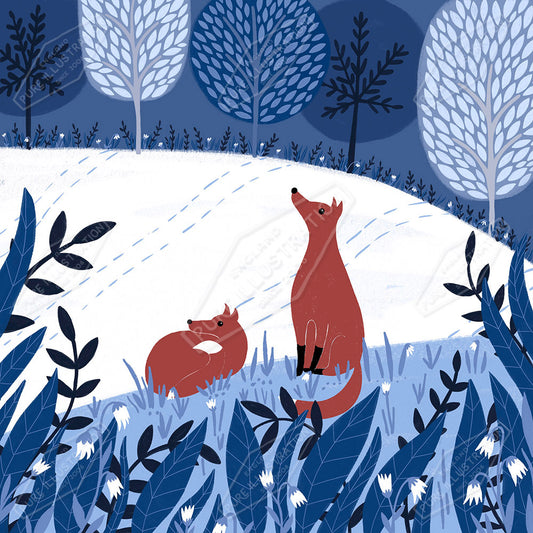 Country Foxes Illustration by Sian Summerhayes for Pure Art Licensing & Surface Design Studio