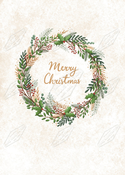 00035009AAI- Anna Aitken is represented by Pure Art Licensing Agency - Christmas Greeting Card Design