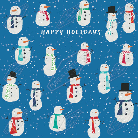 00035031IMC - Christmas Snowman Pattern Design by Isla McDonald for Pure Art Licensing Agency International Product & Packaging Surface Design 