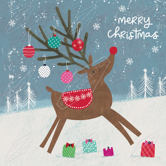 00035034IMC - Reindeer Christmas Design by Isla McDonald for Pure Art Licensing Agency International Product & Packaging Surface Design 