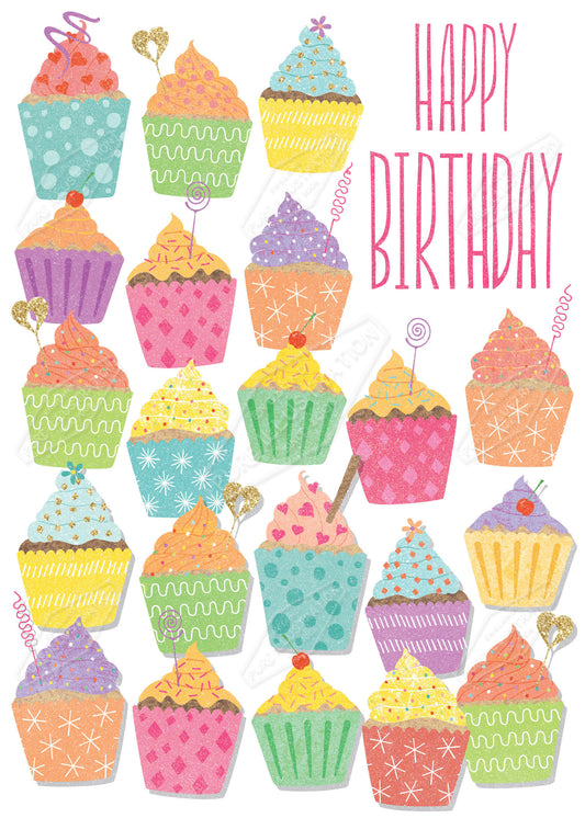 00035060GEG- Gill Eggleston is represented by Pure Art Licensing Agency - Birthday Greeting Card Design