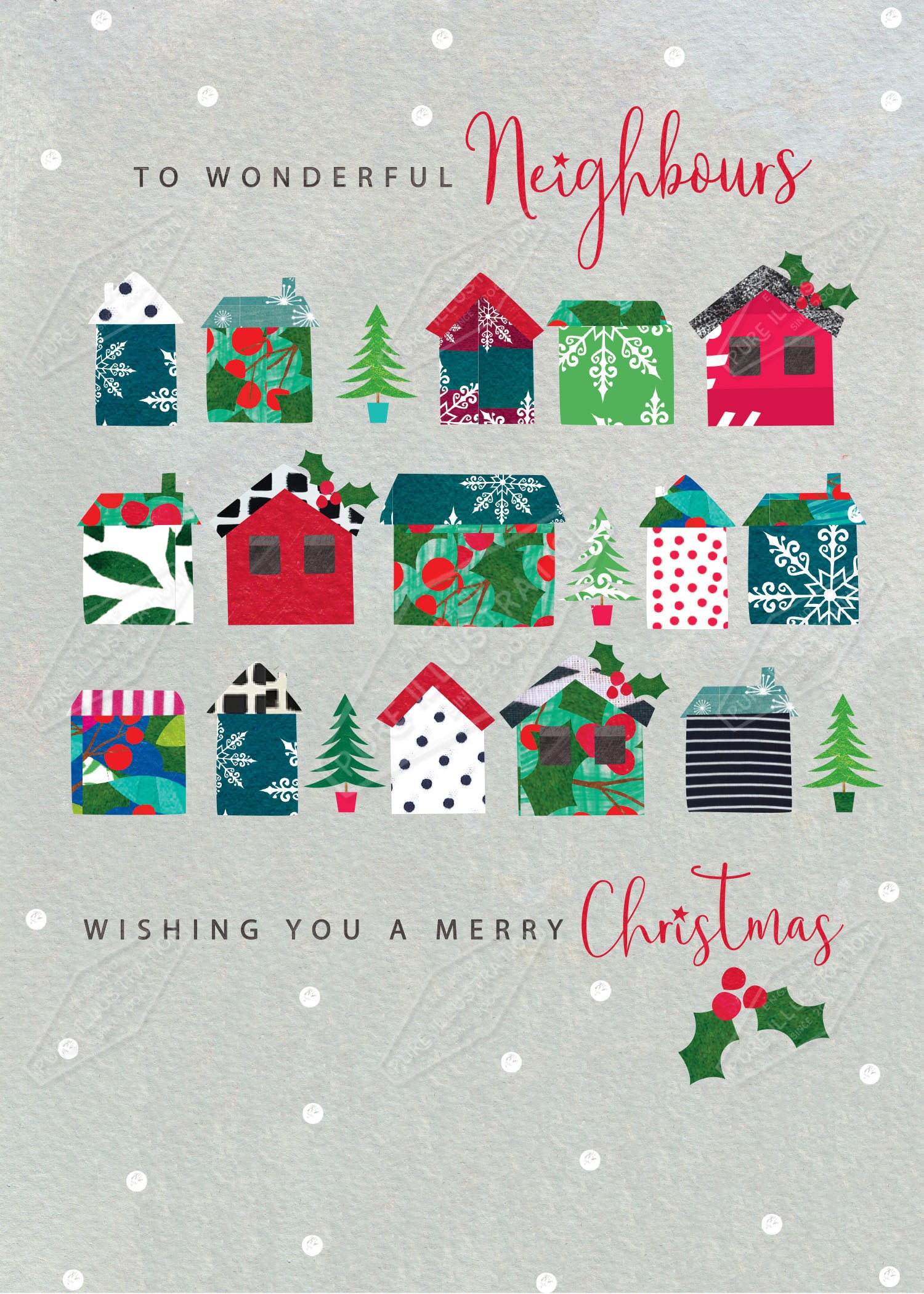 00035079IMC- Isla McDonald is represented by Pure Art Licensing Agency - Christmas Greeting Card Design