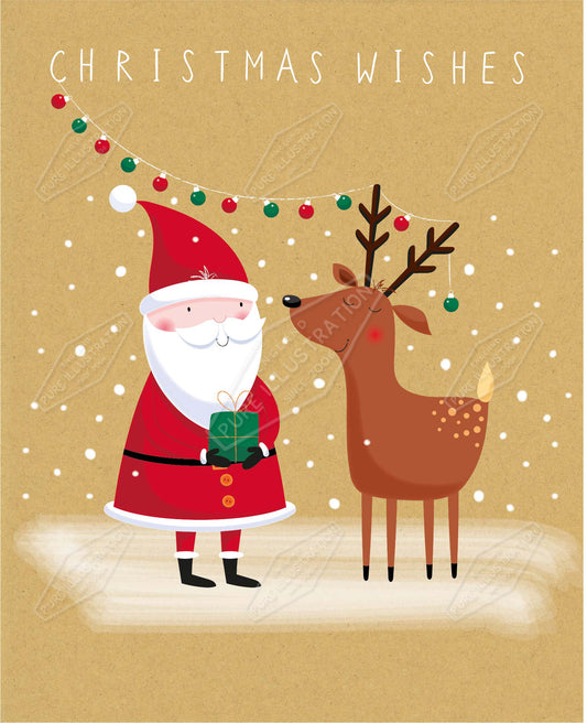 00035087SPI- Sarah Pitt is represented by Pure Art Licensing Agency - Christmas Greeting Card Design