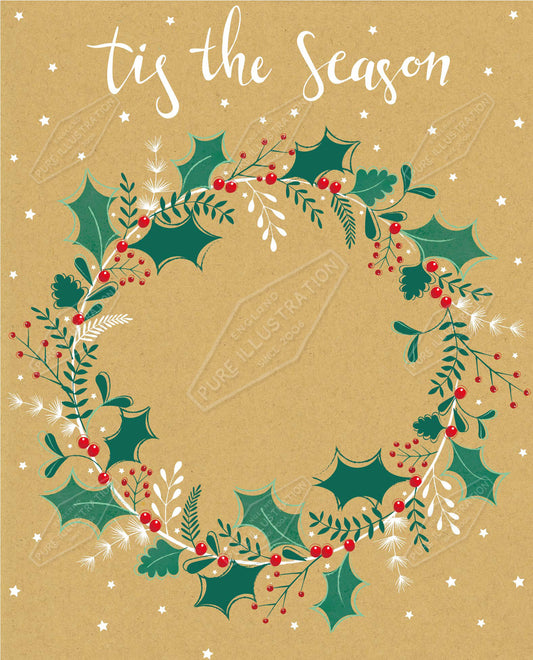 00035259SPI- Sarah Pitt is represented by Pure Art Licensing Agency - Christmas Greeting Card Design