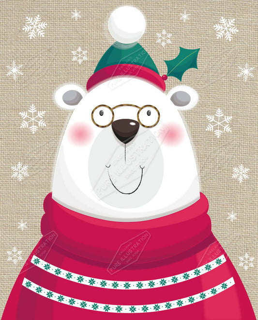 00035271SPI- Sarah Pitt is represented by Pure Art Licensing Agency - Christmas Greeting Card Design
