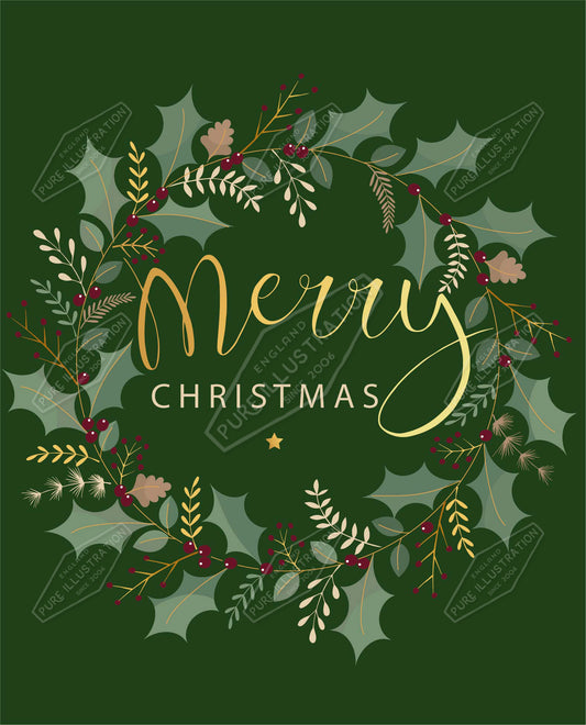 00035274SPI- Sarah Pitt is represented by Pure Art Licensing Agency - Christmas Greeting Card Design
