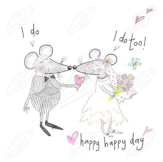 00035332CKO- Carla Koala is represented by Pure Art Licensing Agency - Wedding Greeting Card Design