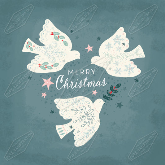 00035405SLA- Sarah Lake is represented by Pure Art Licensing Agency - Christmas Greeting Card Design