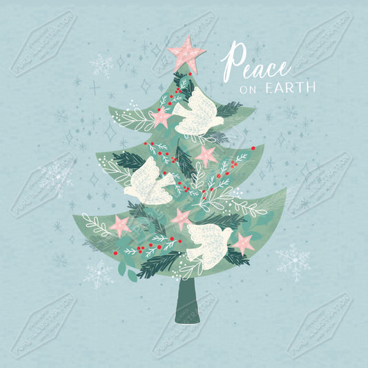 00035407SLA- Sarah Lake is represented by Pure Art Licensing Agency - Christmas Greeting Card Design
