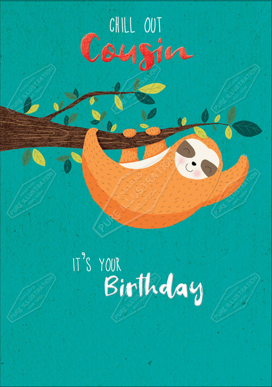 00035450CRE- Cory Reid is represented by Pure Art Licensing Agency - Birthday Greeting Card Design
