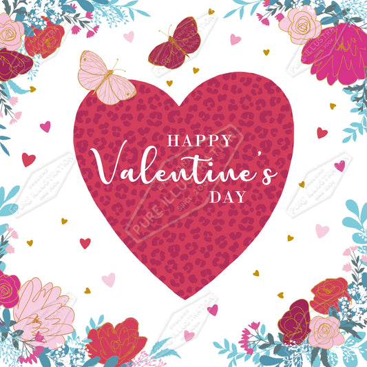 00035465CMI - Caitlin Miller is represented by Pure Art Licensing Agency - Valentine's Day Greeting Card Design