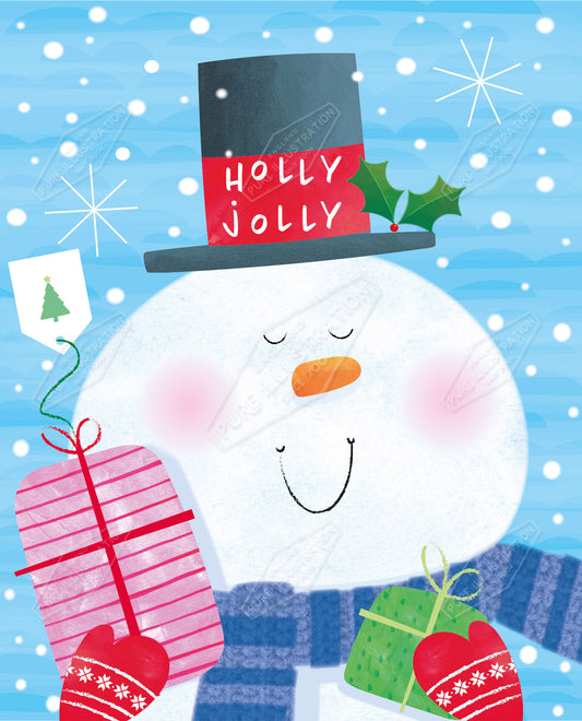 00035487SPI- Sarah Pitt is represented by Pure Art Licensing Agency - Christmas Greeting Card Design