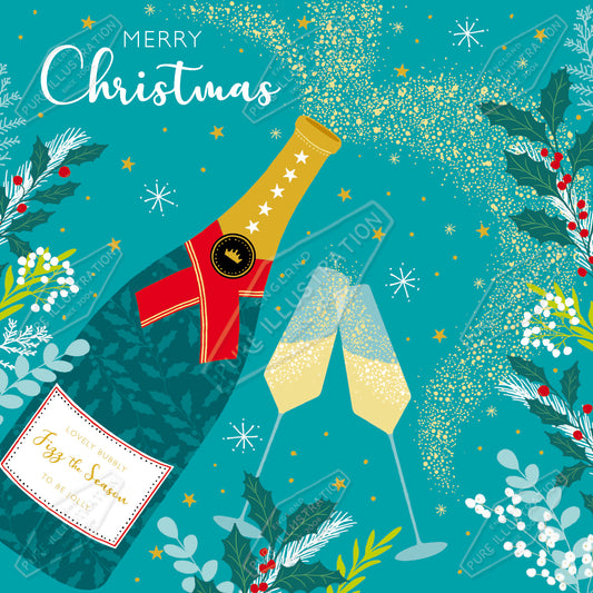 00035565CMI - Caitlin Miller is represented by Pure Art Licensing Agency - Christmas Greeting Card Design