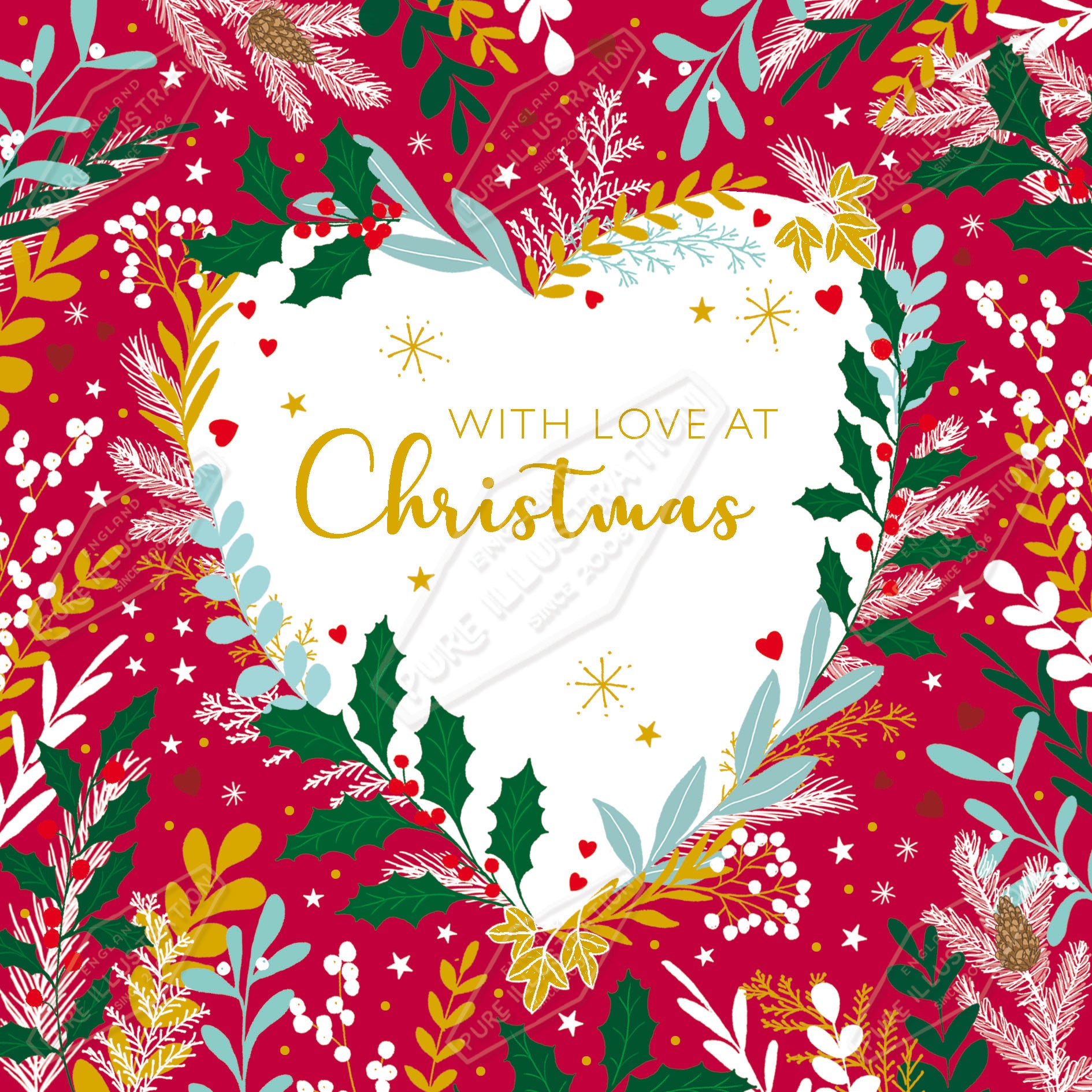 00035568CMI - Caitlin Miller is represented by Pure Art Licensing Agency - Christmas Greeting Card Design