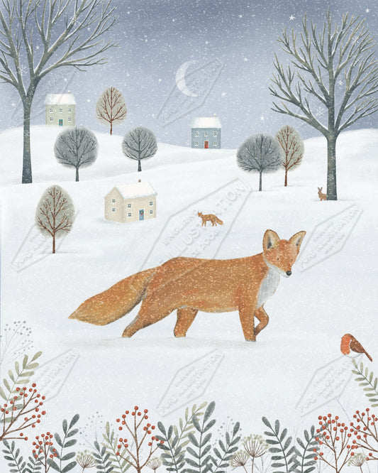 00035602AAI - Anna Aitken is represented by Pure Art Licensing Agency - Christmas Greeting Card Design
