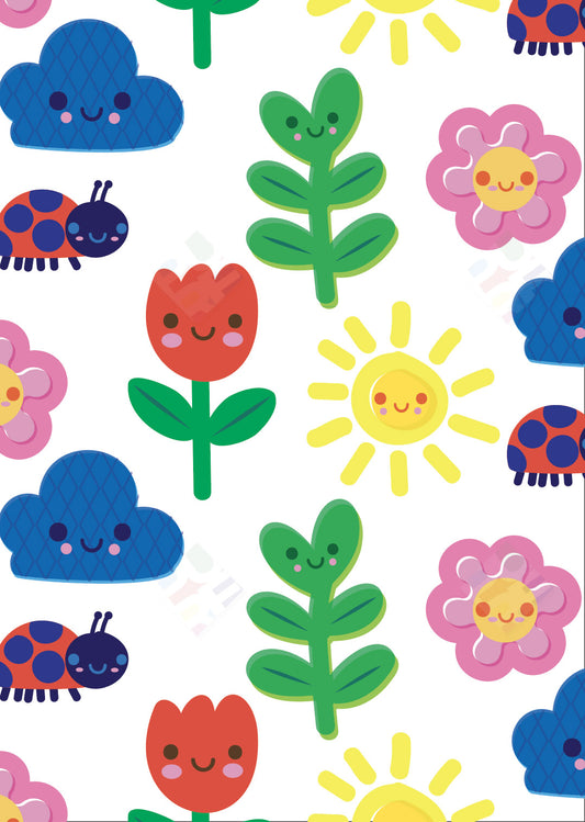 Children's Summer Pattern by Fhiona Galloway for Pure Art Licensing Agency and Surface Design Studio