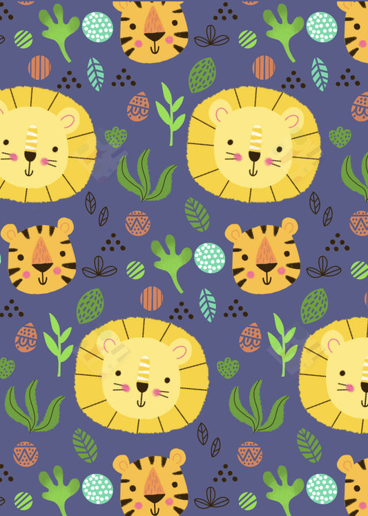 Children's Big Cat Pattern by Fhiona Galloway - Pure Art Licensing and Surface Design Studio