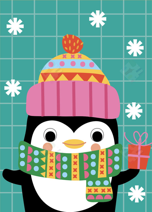 Christmas Penguin Design by Fhiona Galloway for Pure Art Licensing Agency