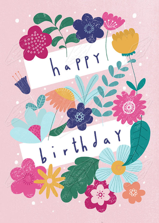 00035643LBR- Leah Brideaux is represented by Pure Art Licensing Agency - Birthday Greeting Card Design