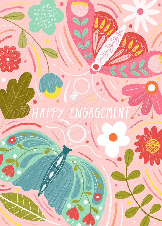 00035647LBR- Leah Brideaux is represented by Pure Art Licensing Agency - Engagement Greeting Card Design