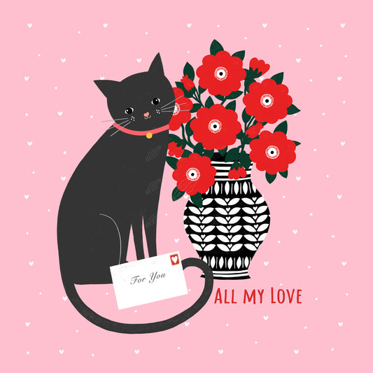 00035653SSN- Sian Summerhayes is represented by Pure Art Licensing Agency - Valentine's Day Greeting Card Design