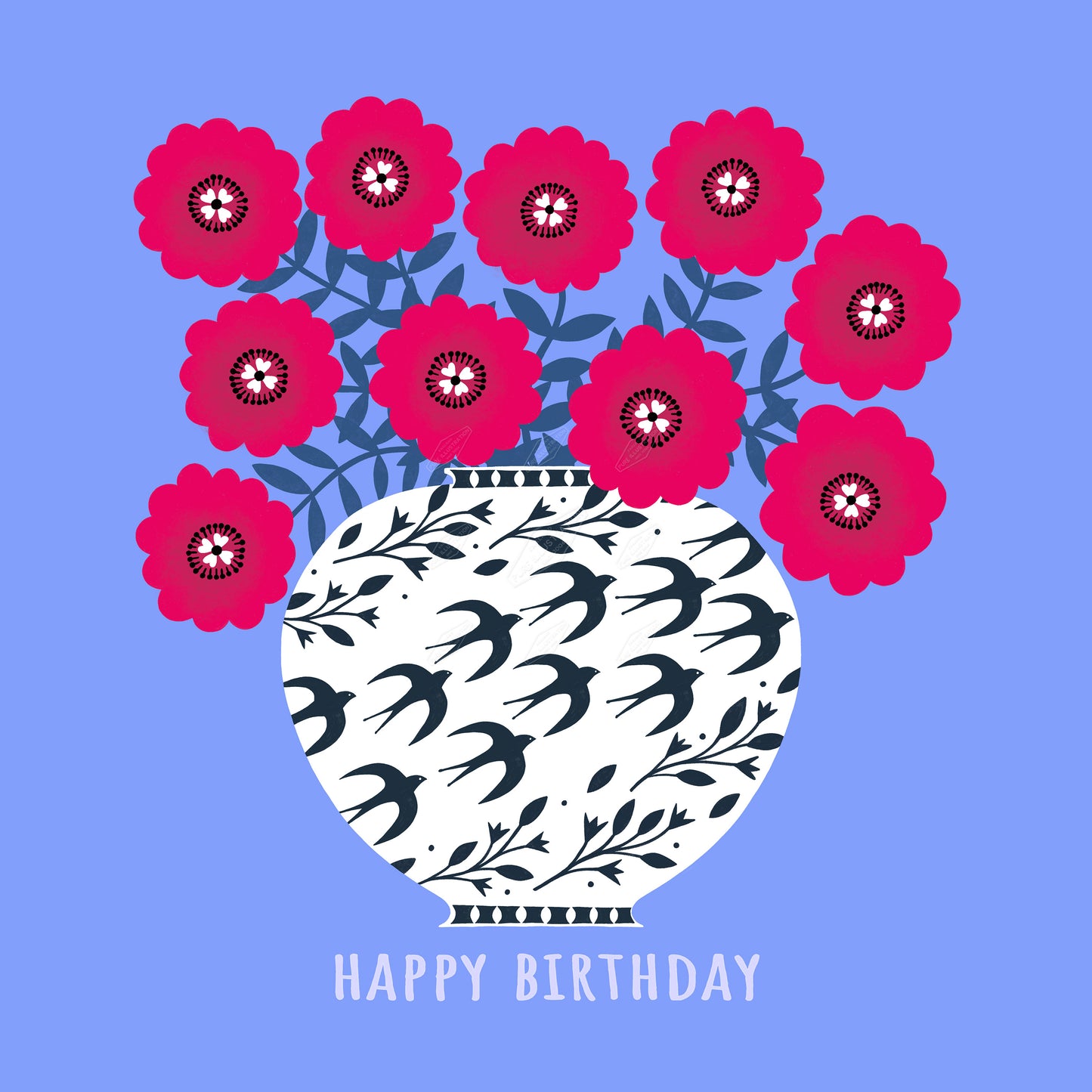 00035663SSN- Sian Summerhayes is represented by Pure Art Licensing Agency - Birthday Greeting Card Design