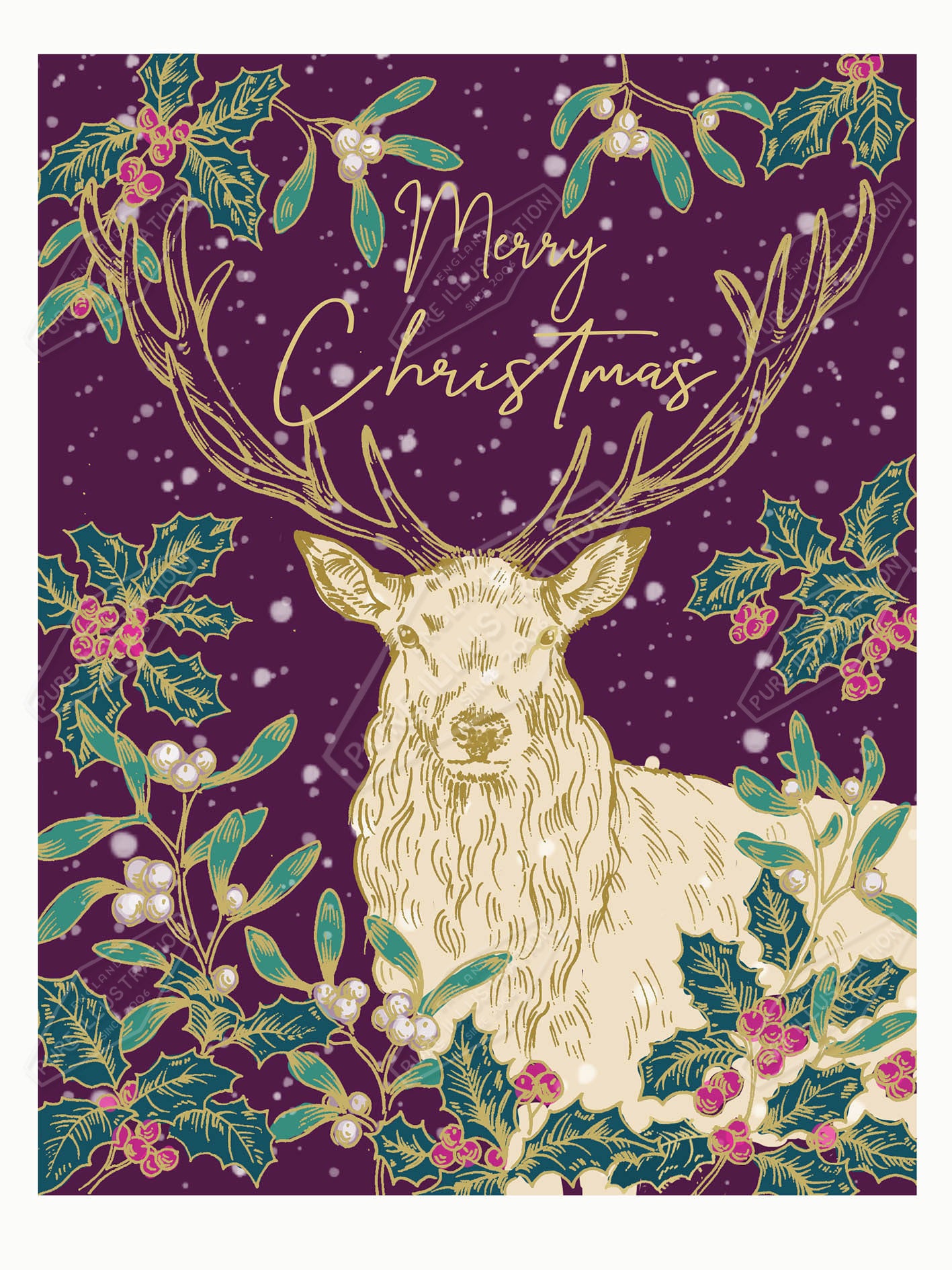 00035701AMA - Ally Marie is represented by Pure Art Licensing Agency - Christmas Greeting Card Design