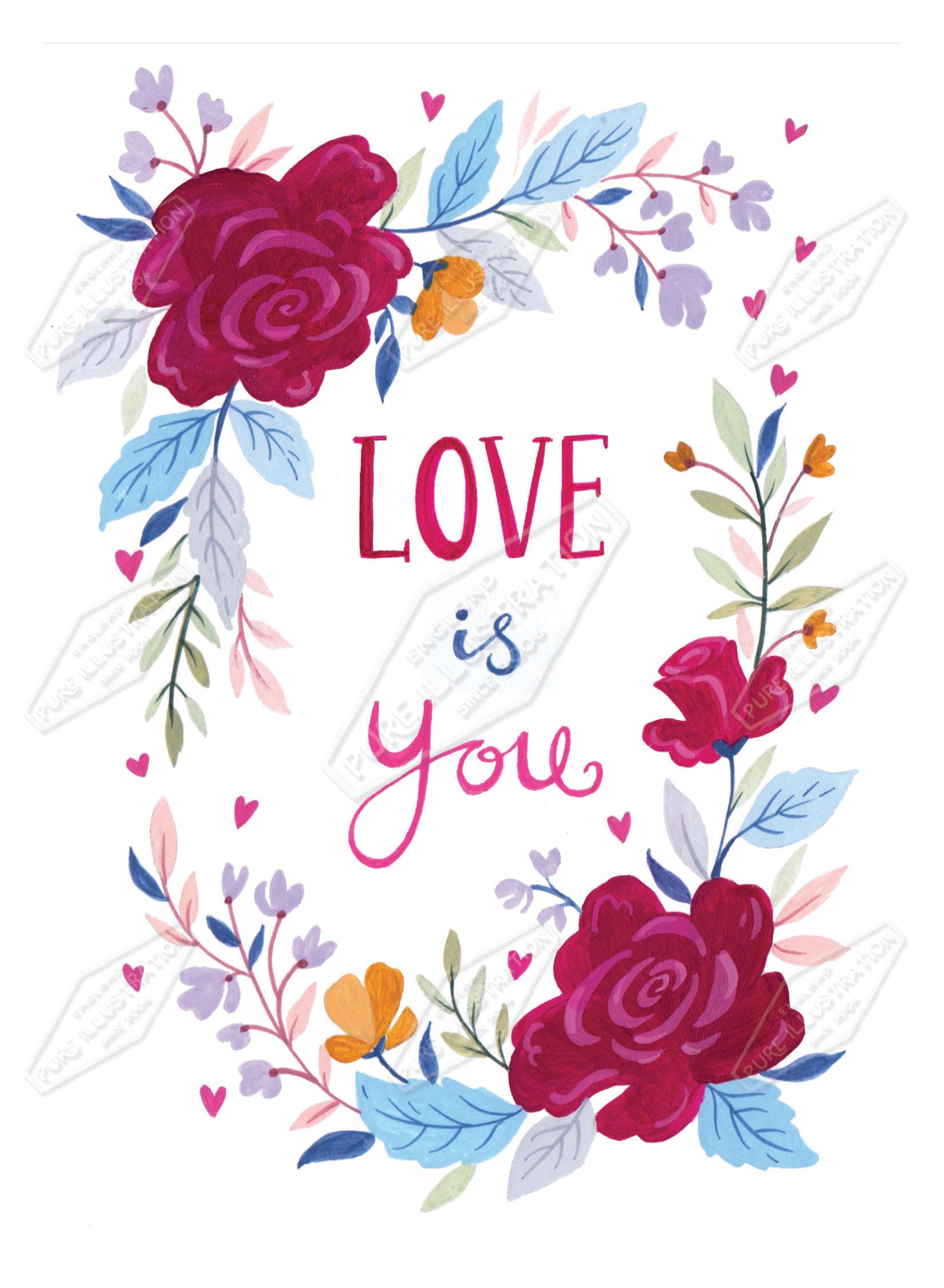 00035779AMA - Ally Marie is represented by Pure Art Licensing Agency - Valentine's Day Greeting Card Design