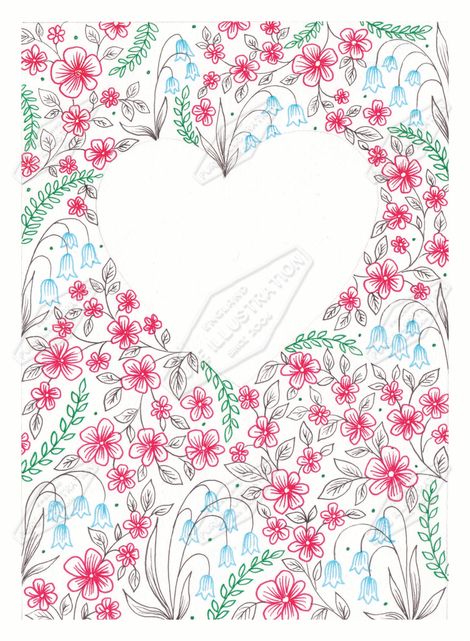 00035818AMA - Ally Marie is represented by Pure Art Licensing Agency - Valentine's Day Greeting Card Design