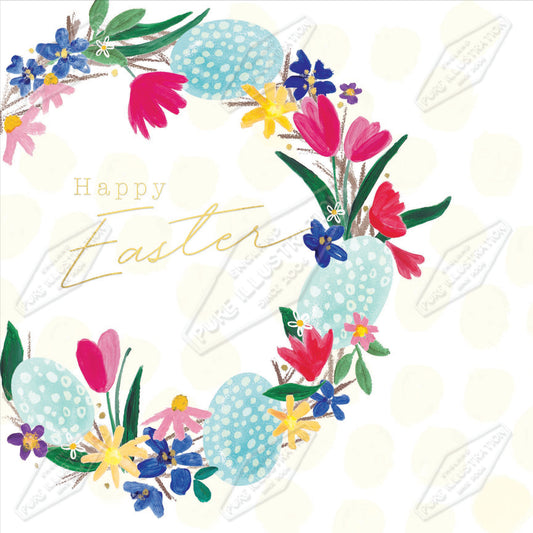 00035828SLA- Sarah Lake is represented by Pure Art Licensing Agency - Easter Greeting Card Design
