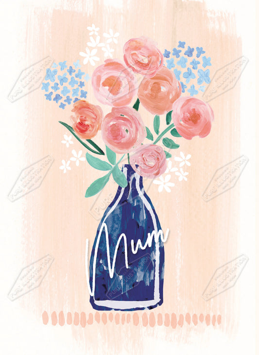 00035834SLA- Sarah Lake is represented by Pure Art Licensing Agency - Mother's Day Greeting Card Design