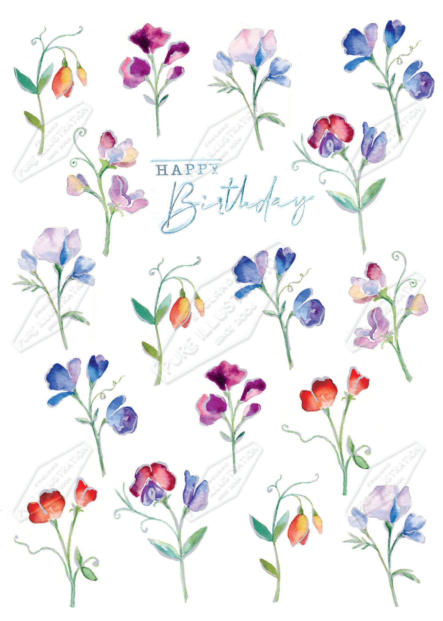 00035837DEVa - Deva Evans is represented by Pure Art Licensing Agency - Birthday Greeting Card Design