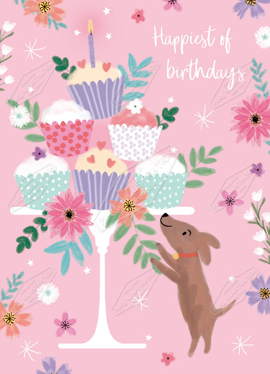 00035878CMI - Caitlin Miller is represented by Pure Art Licensing Agency - Birthday Greeting Card Design