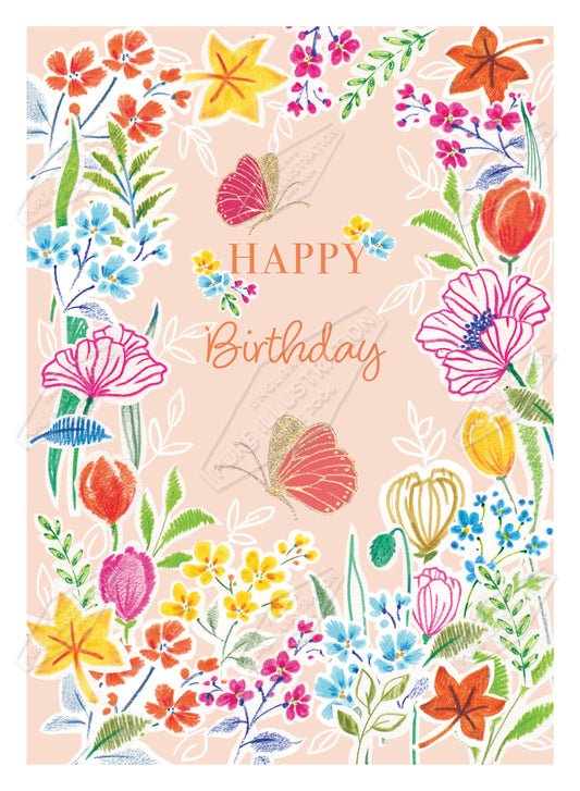 00035883AMA - Ally Marie is represented by Pure Art Licensing Agency - Birthday Greeting Card Design