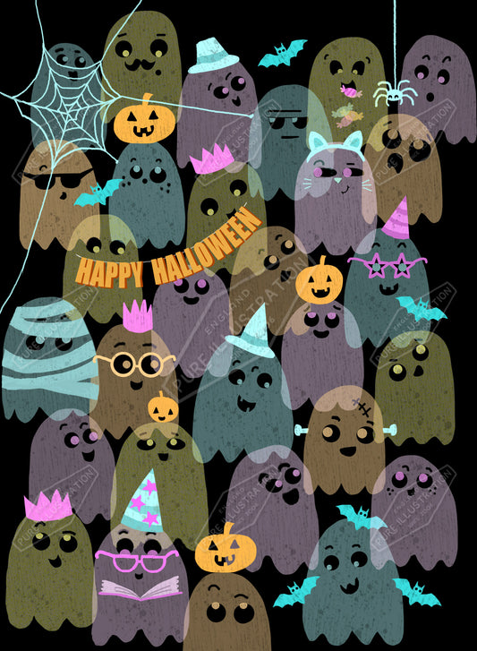 00035894AMA - Ally Marie is represented by Pure Art Licensing Agency - Halloween Greeting Card Design