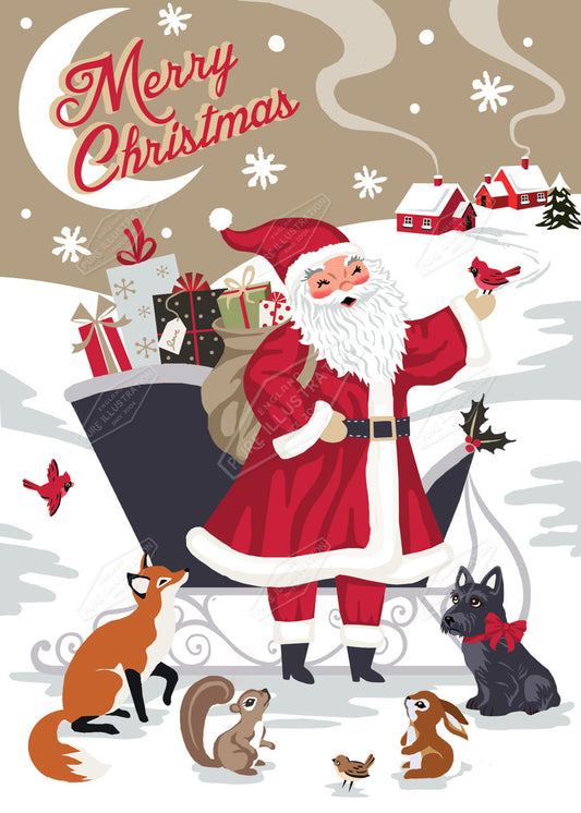 00035900DEV - Deva Evans is represented by Pure Art Licensing Agency - Christmas Greeting Card Design