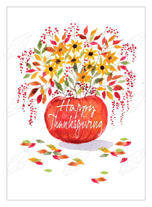 00035908AMA - Ally Marie is represented by Pure Art Licensing Agency - Thanksgiving Greeting Card Design