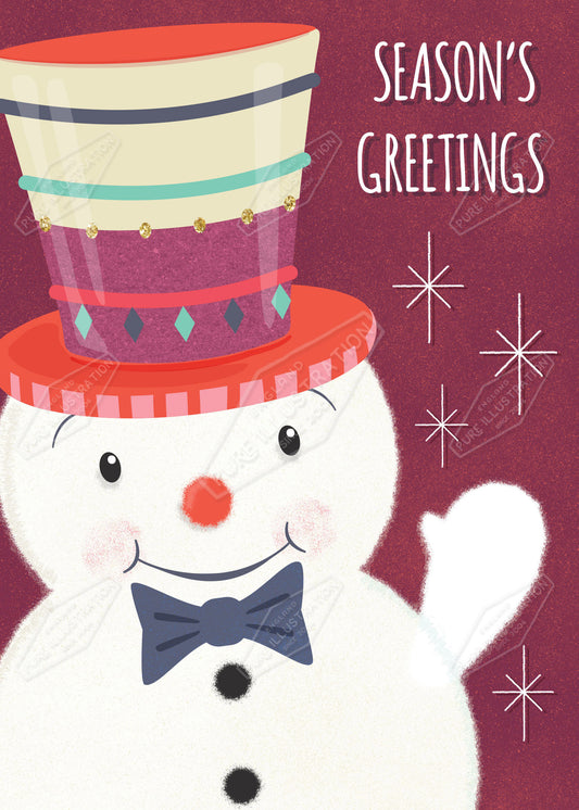 00035917GEG- Gill Eggleston is represented by Pure Art Licensing Agency - Christmas Greeting Card Design