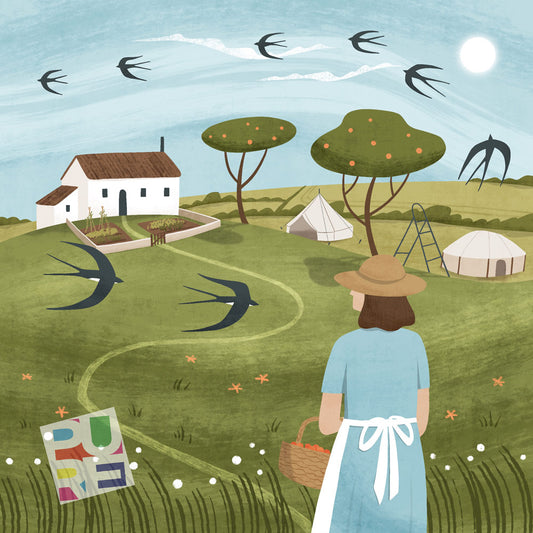Countryside Summer Home Illustration by Holly Astle for Pure Art Licensing & Illustration Agency International