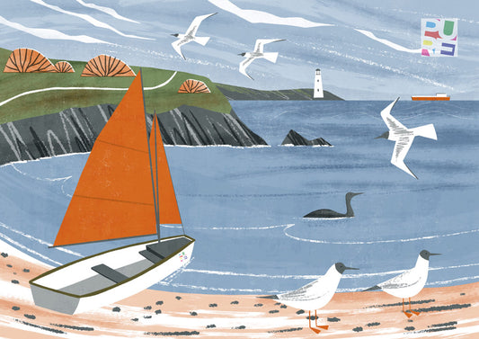 Coastal Sailing Illustration by Holly Astle for Pure Art Licensing & Illustration Agency International