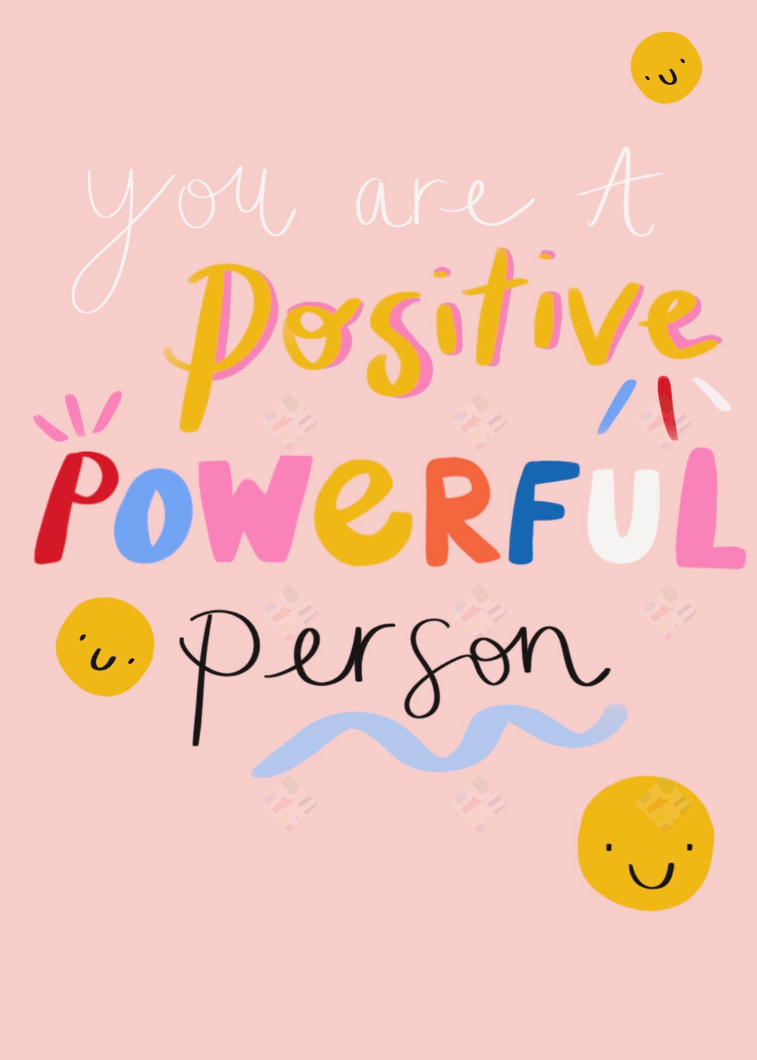 Positive Affirmation Greeting Card Design by Jodie Smith for Pure Art Licensing Agency - Designs and Illustrations for products