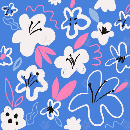 Funky Floral Pattern by Jodie Smith for Pure Surface Design and Illustration Agency
