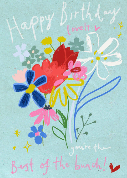 Floral Birthday Greeting Card Design by Jodie Smith for Pure Art Licensing Agency