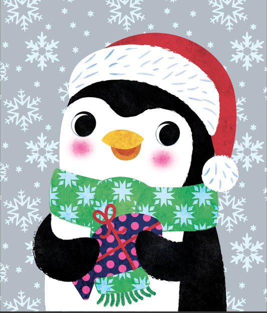 Christmas Penguin design Greeting Cards, Gift Bags or Tabletop by Fhiona Galloway for Pure Art Licensing Agents