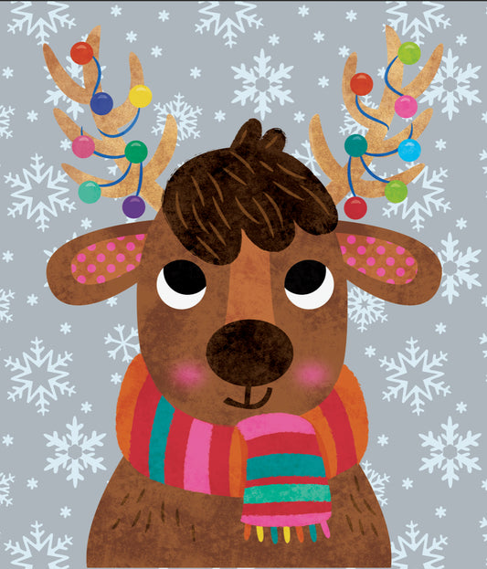 Christmas Reindeer design for Greeting Cards, Gift Bags or Tabletop by Fhiona Galloway for Pure Art Licensing Agent